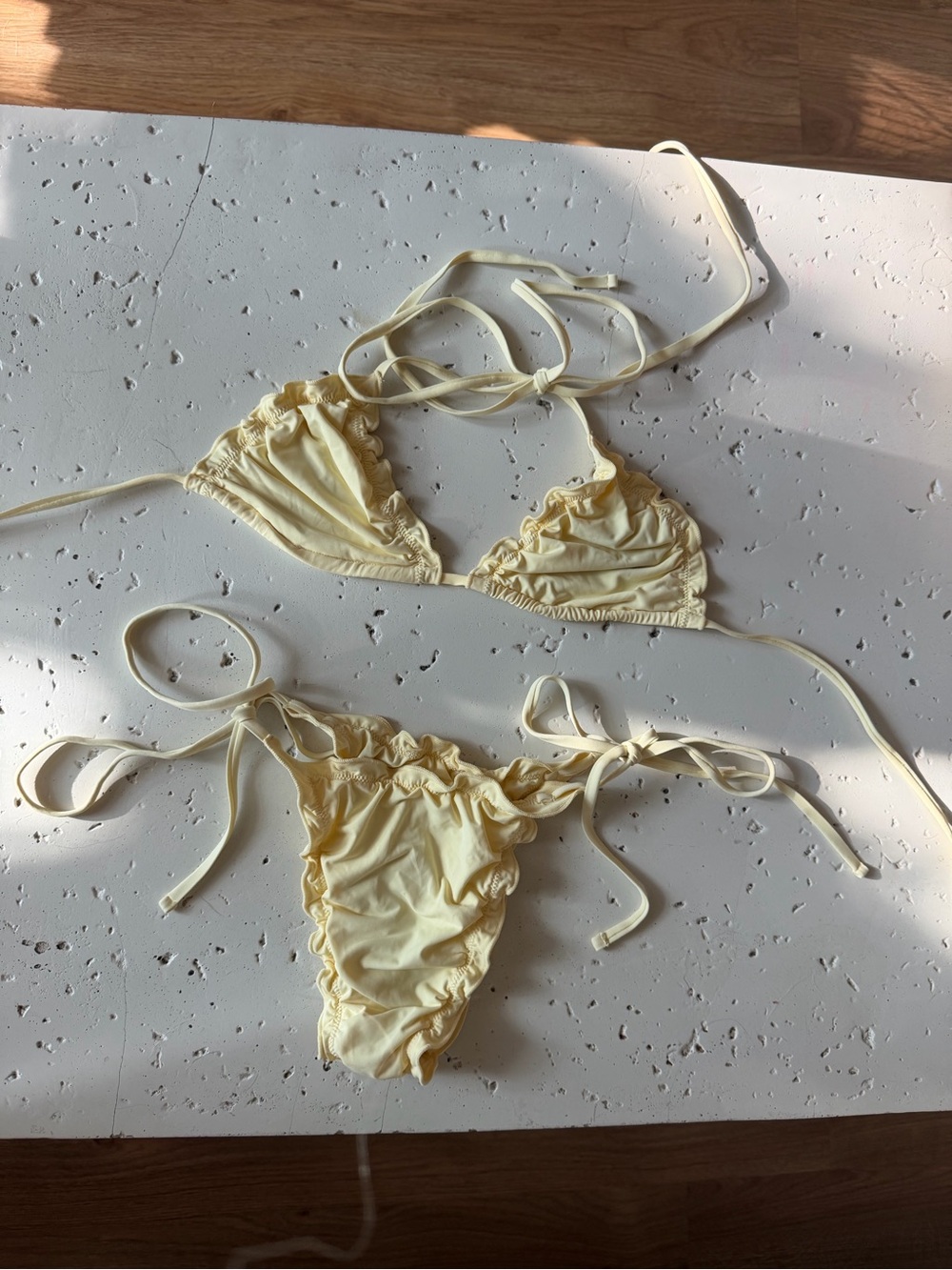 437 Yellow Ruffle Bikini - Picture 2 of 2